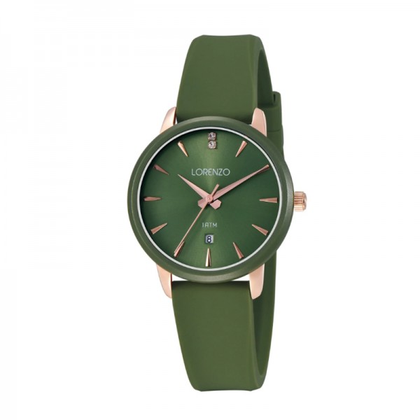 Lorenzo R-7127L-RGR Rosegold Green Rubber